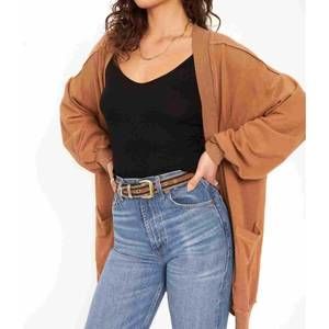 NEW PROJECT SOCIAL T still dreaming pocket cardigan in camel